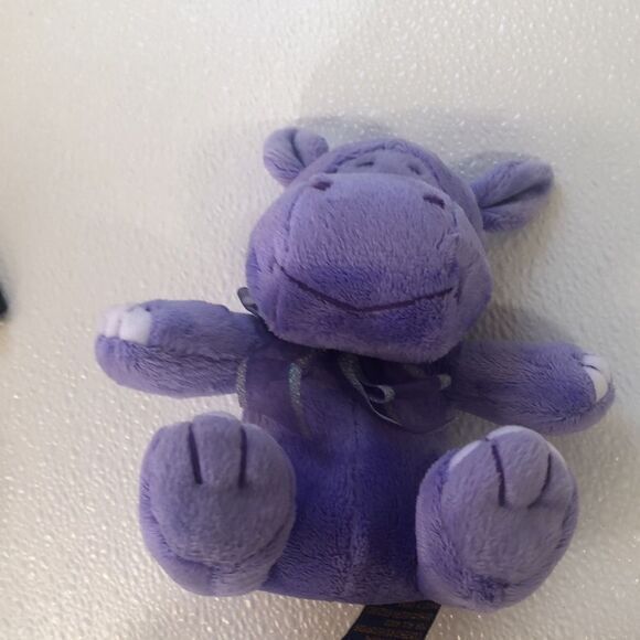 Balloons for you Soft plush Purple/Lavender Baby Hippo rattle Inside Sewn Eyes‎ - Picture 4 of 12